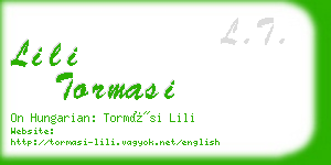 lili tormasi business card